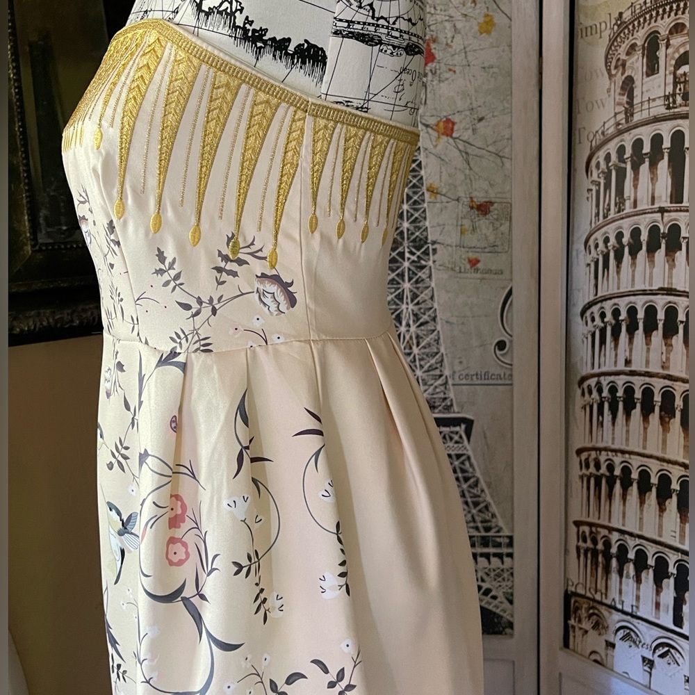 Żü Designer Botanics Runway Embroidered Top Party Midi Stitch Dress, 5⭐️Midi - Picture 12 of 13